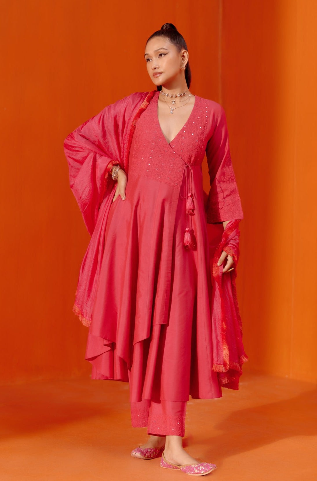 Rani Pink Ghoomar Kurta  Anarkali dress pattern, Dress indian