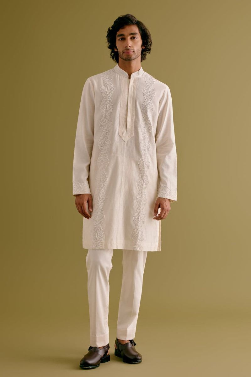 Ivory Dori Embroidered Kurta Set