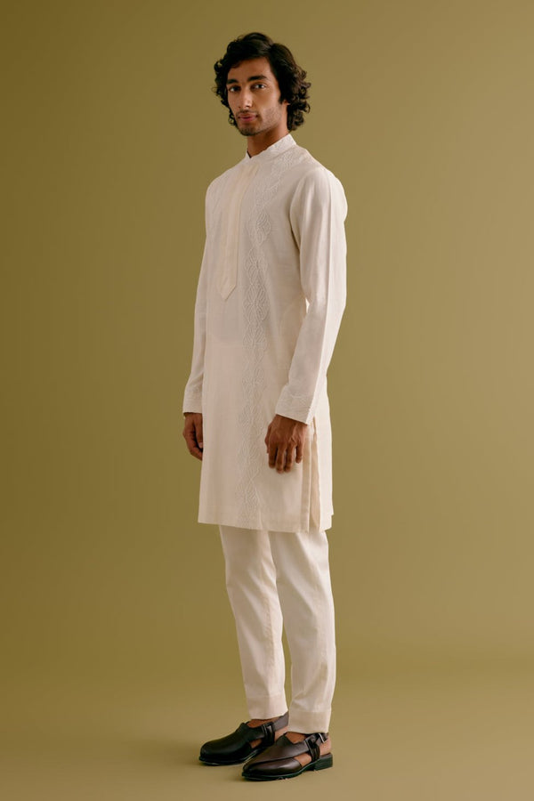 Ivory Dori Embroidered Kurta Set