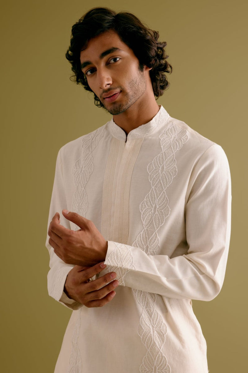 Ivory Dori Embroidered Kurta Set