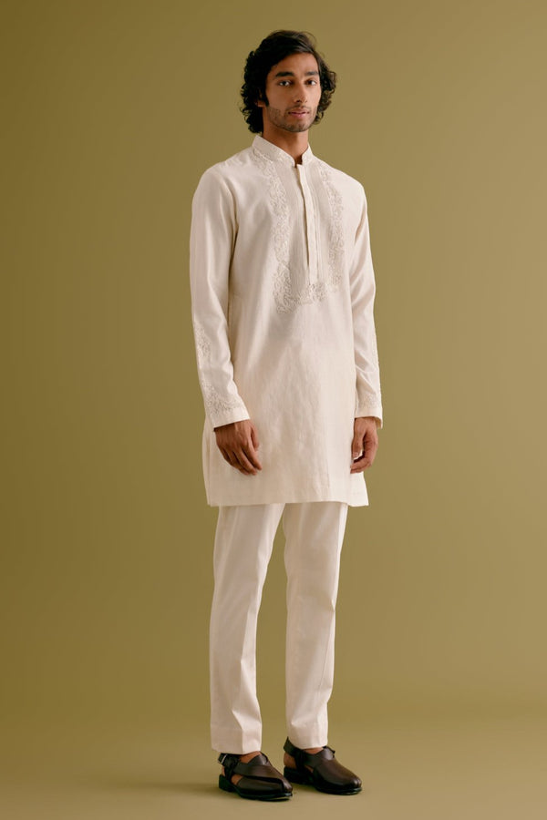 Ivory Dori Embroidered Kurta Set