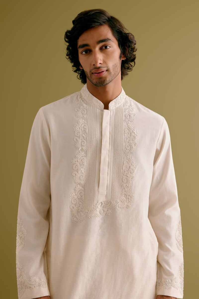 Ivory Dori Embroidered Kurta Set